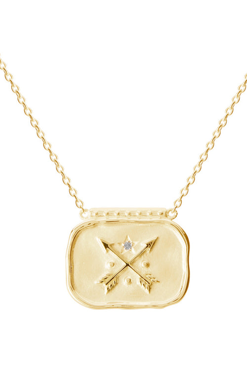 HEIRLOOM PENDANT IN 18KT YELLOW GOLD PLATE