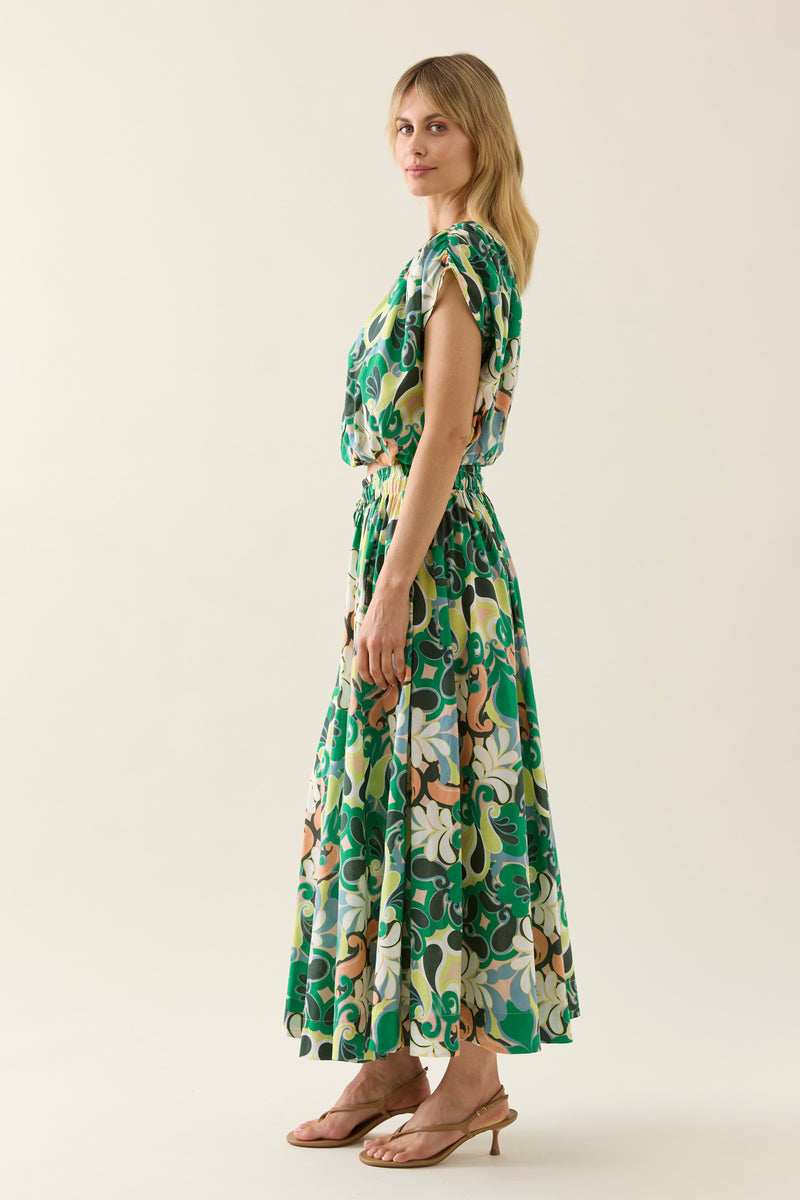 AURORA MAXI SKIRT - PAISLEY