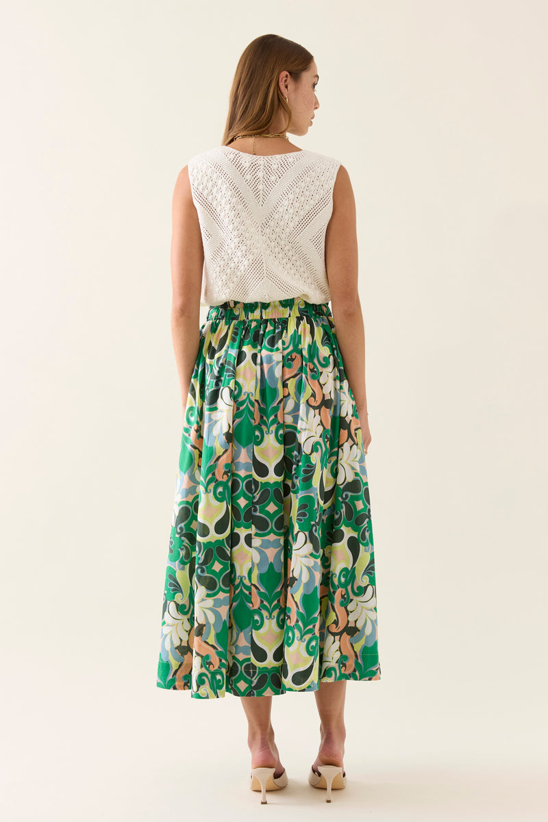 AURORA MAXI SKIRT - PAISLEY