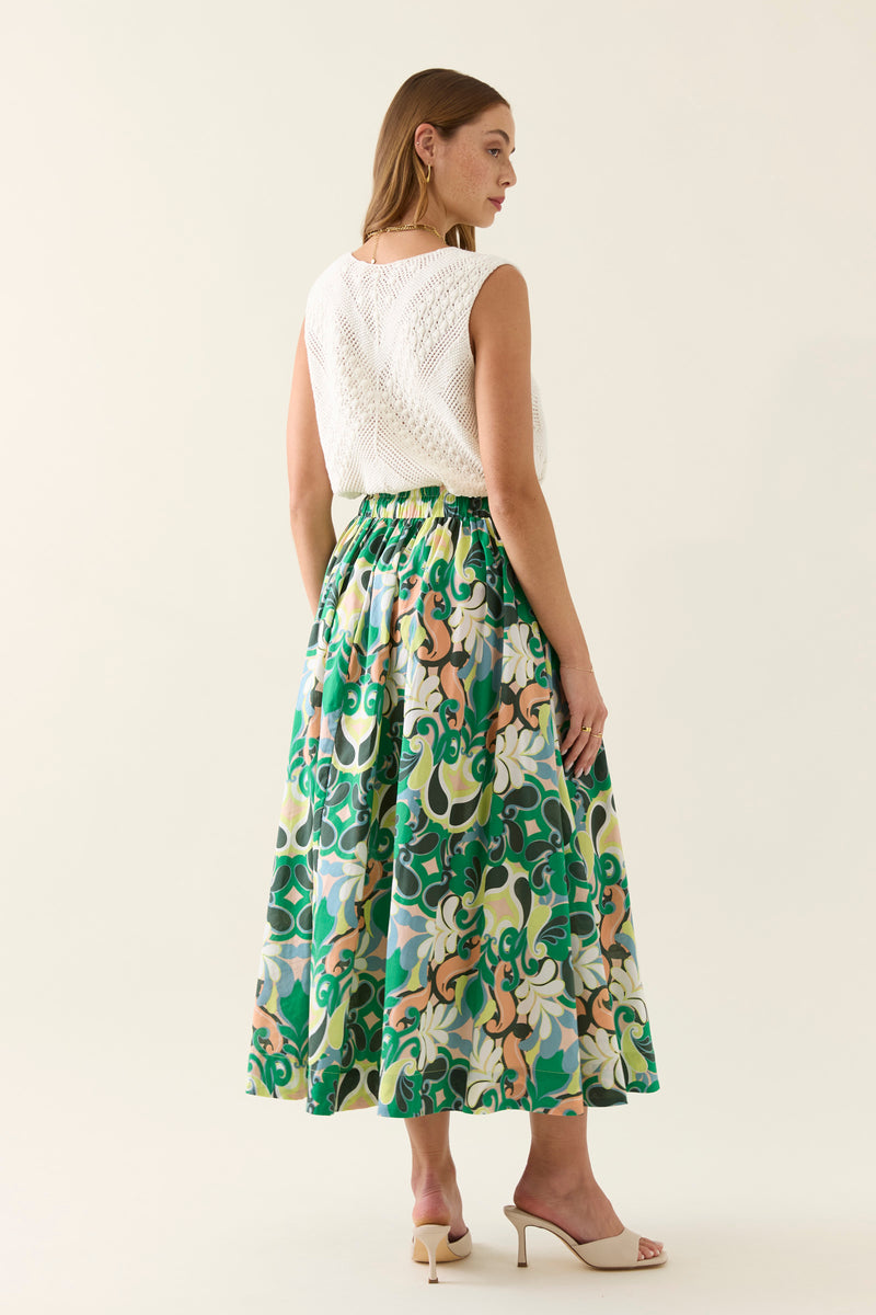 AURORA MAXI SKIRT - PAISLEY
