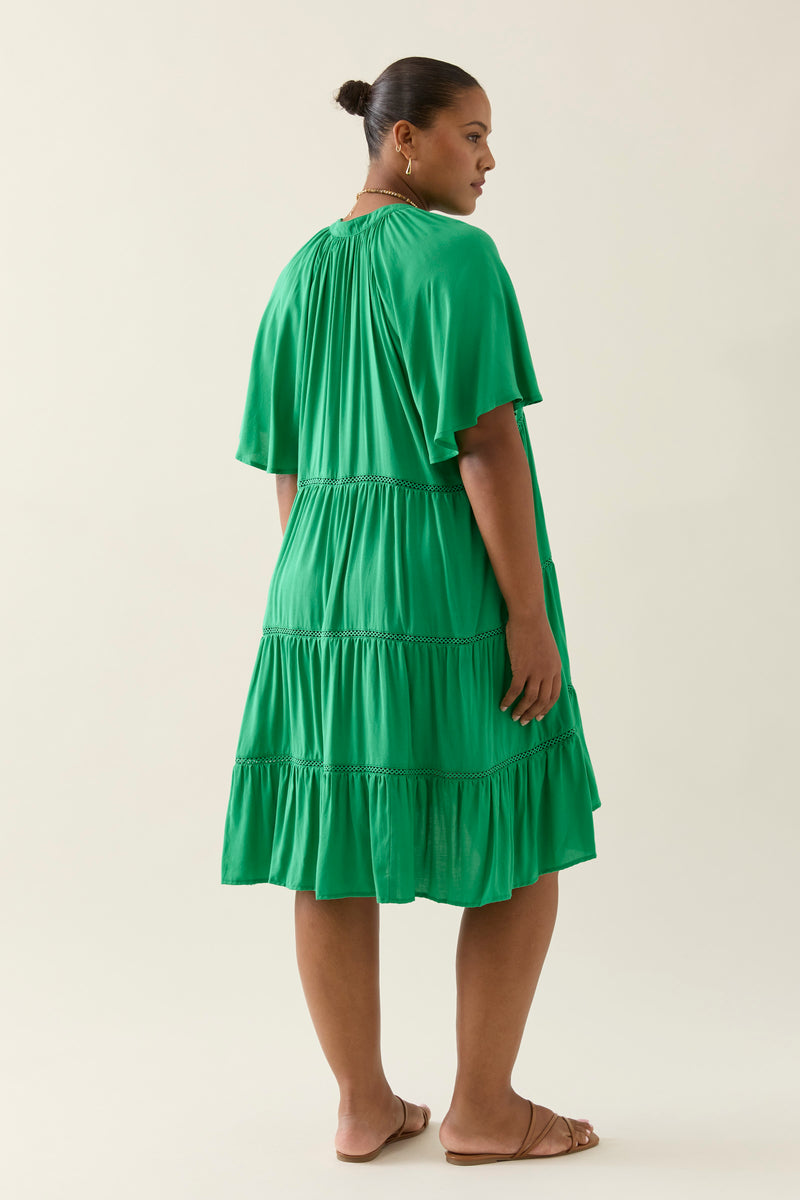 OLINE DRESS - GREEN