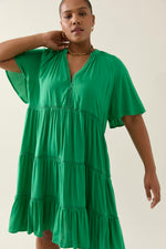 OLINE DRESS - GREEN