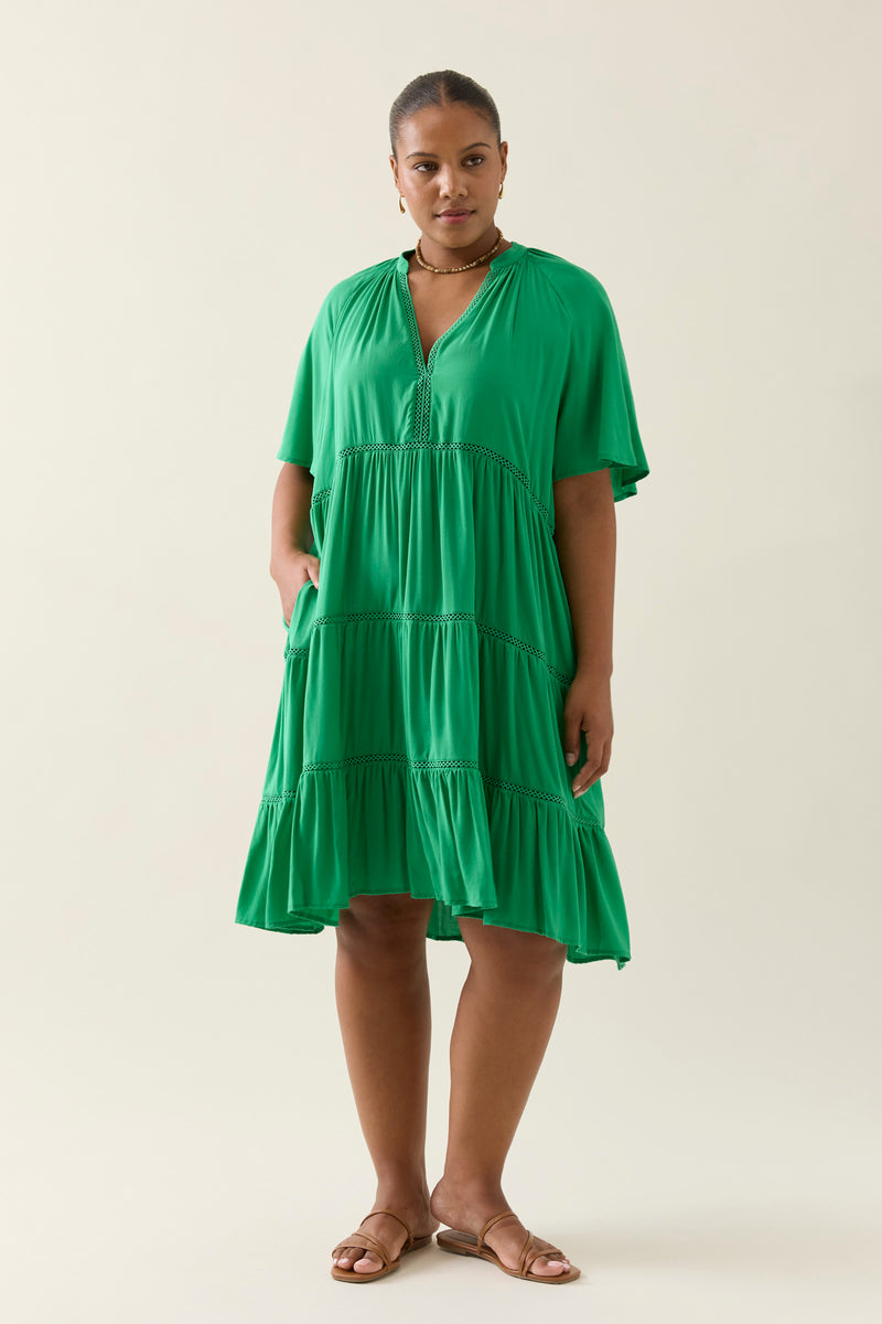 OLINE DRESS - GREEN