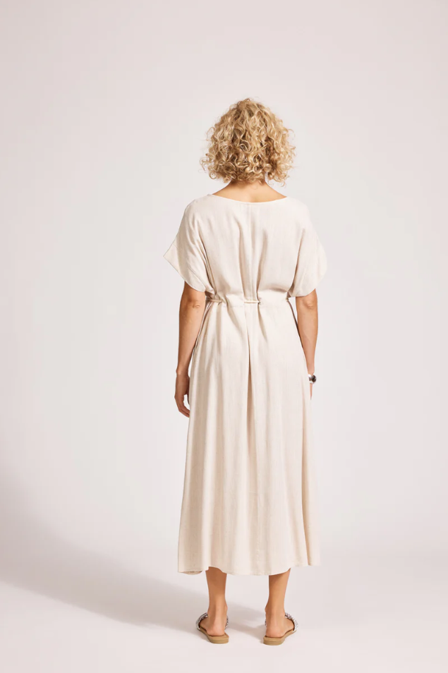 ALESSIA ROPE TIE DRESS - TUSK