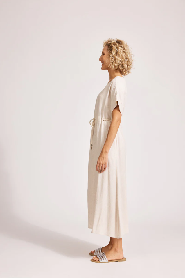 ALESSIA ROPE TIE DRESS - TUSK