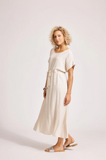 ALESSIA ROPE TIE DRESS - TUSK