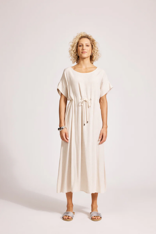 ALESSIA ROPE TIE DRESS - TUSK