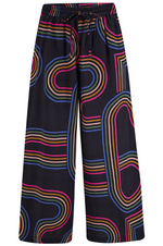 AMEERA WIDE LEG TROUSERS - BLACK, RETRO RACER