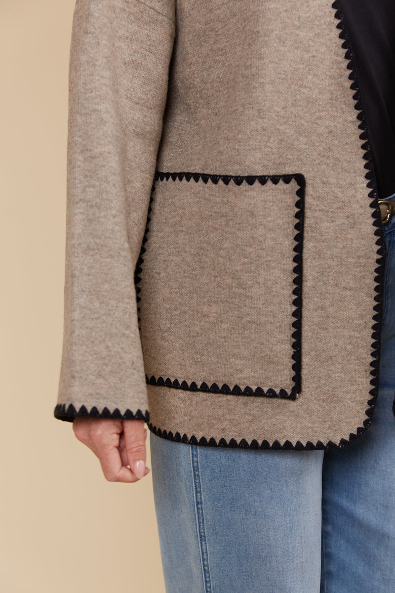 ATHENA CARDIGAN - TAUPE