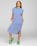 BELLISSIMMO DRESS - BLUE STRIPE