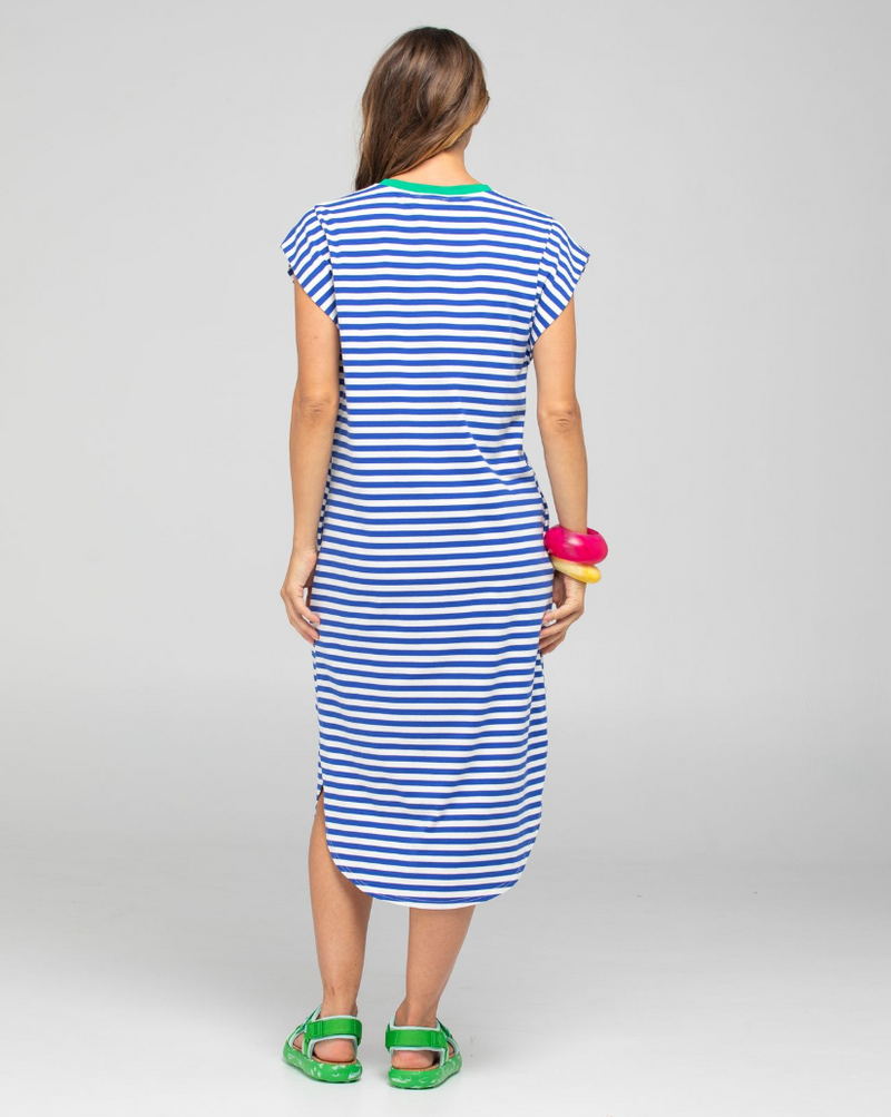 BELLISSIMMO DRESS - BLUE STRIPE