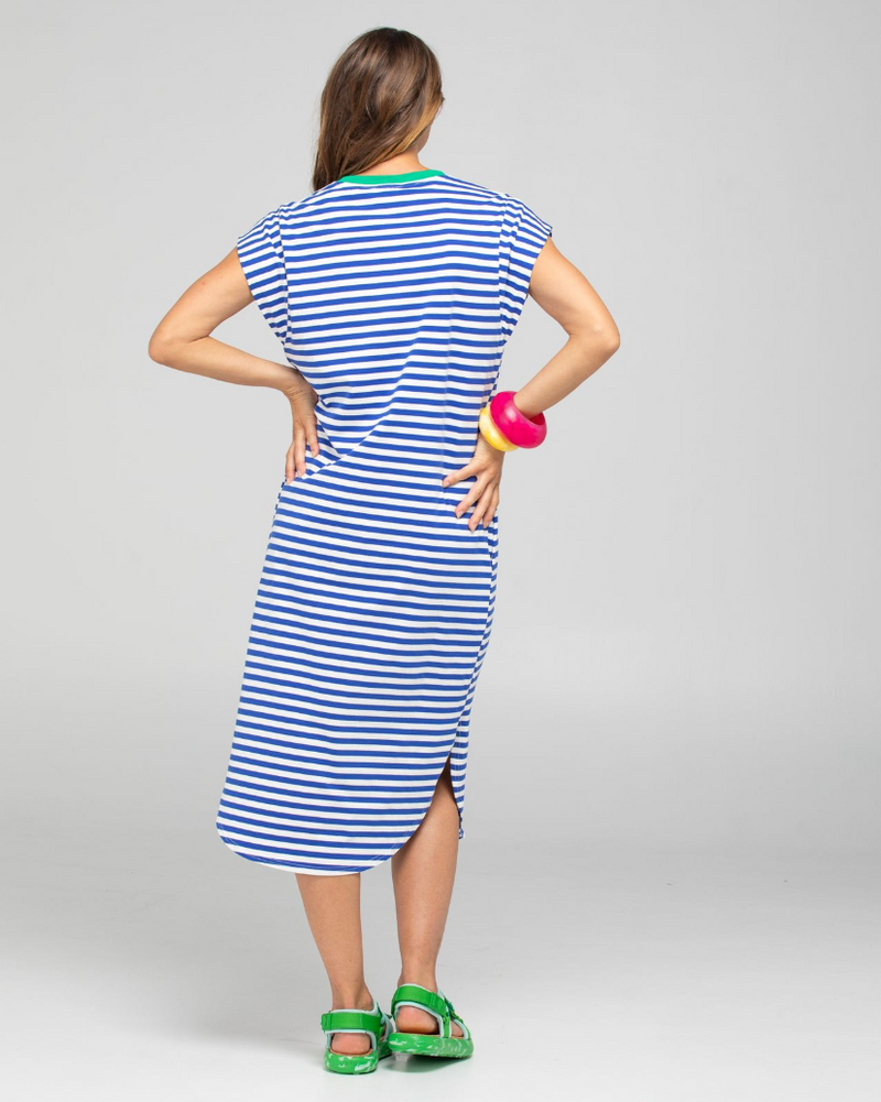 BELLISSIMMO DRESS - BLUE STRIPE