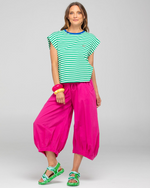 BELLISSIMMO TEE - GREEN STRIPE
