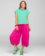 BELLISSIMMO TEE - GREEN STRIPE