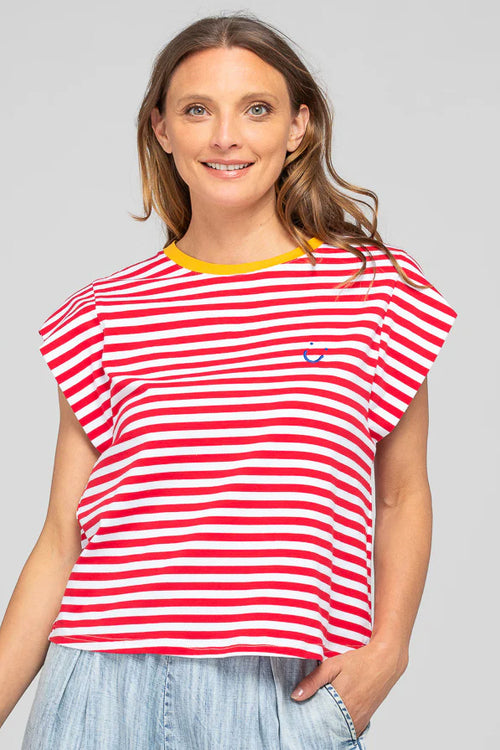 BELLISSIMMO TEE - RED STRIPE