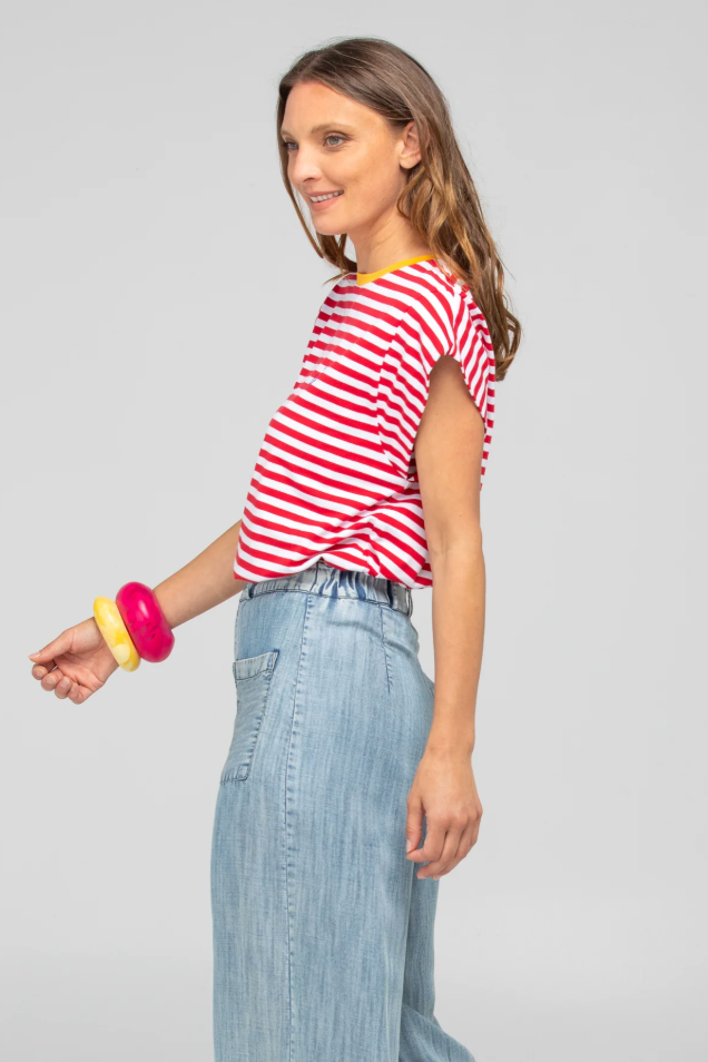 BELLISSIMMO TEE - RED STRIPE
