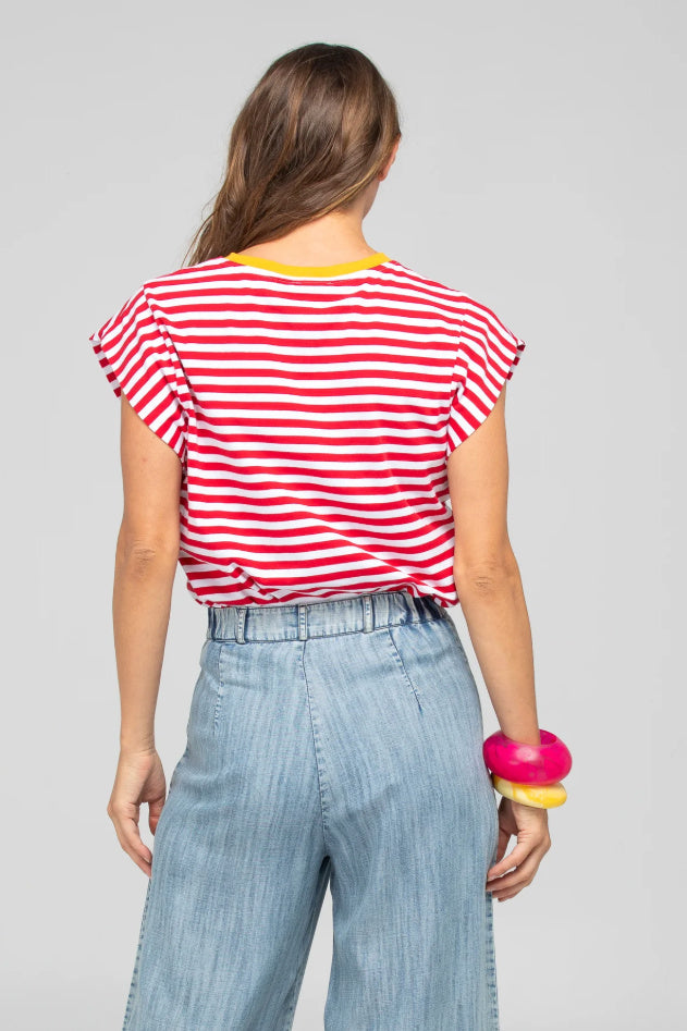 BELLISSIMMO TEE - RED STRIPE
