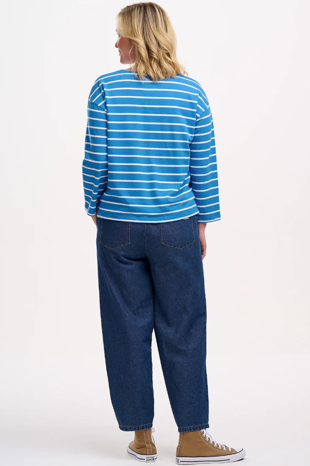 BILLIE BRETON TOP - FRENCH BLUE, LOBSTER STRIPE