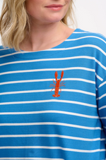 BILLIE BRETON TOP - FRENCH BLUE, LOBSTER STRIPE