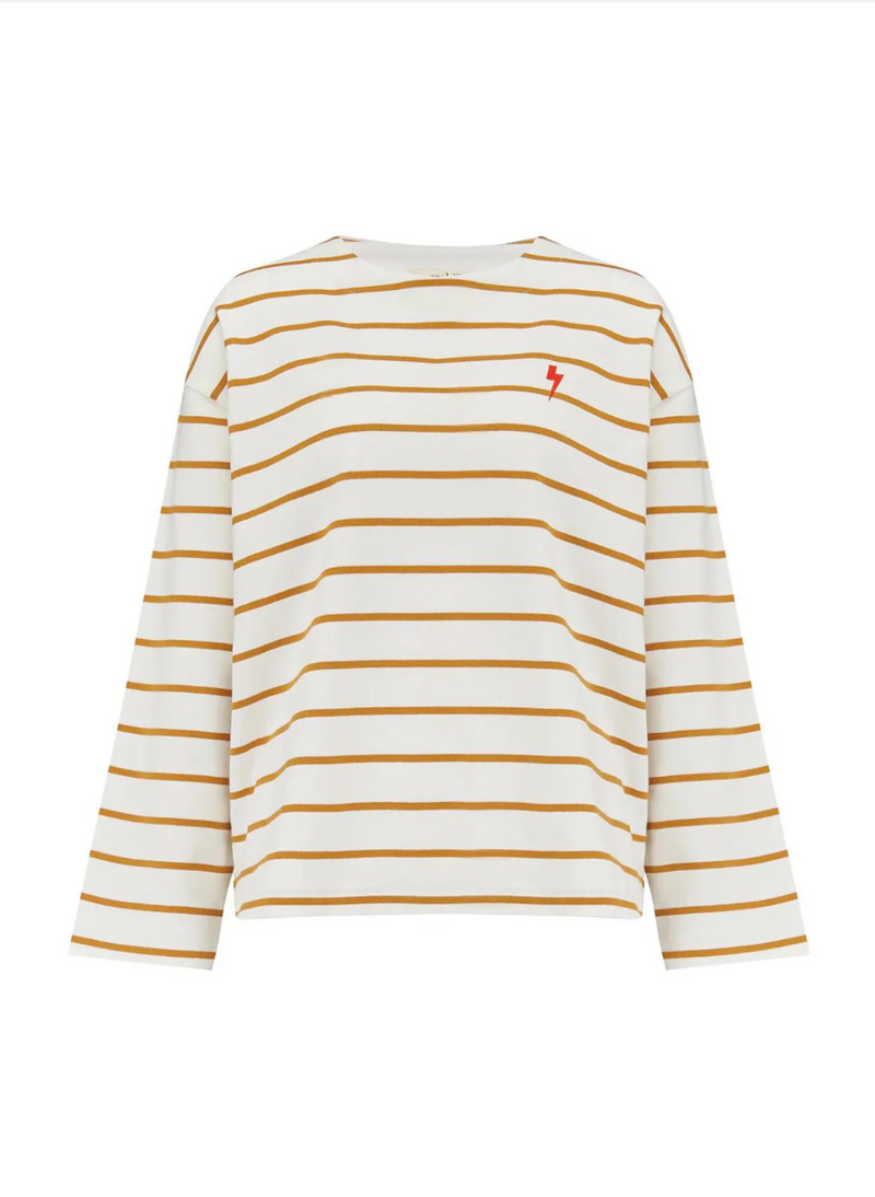 BILLIE BRETON TOP - OFF WHITE/TAN, LIGHTNING STRIKE