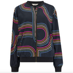 BOBBI BOMBER JACKET - BLACK, RETRO RACER