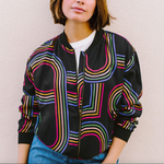 BOBBI BOMBER JACKET - BLACK, RETRO RACER