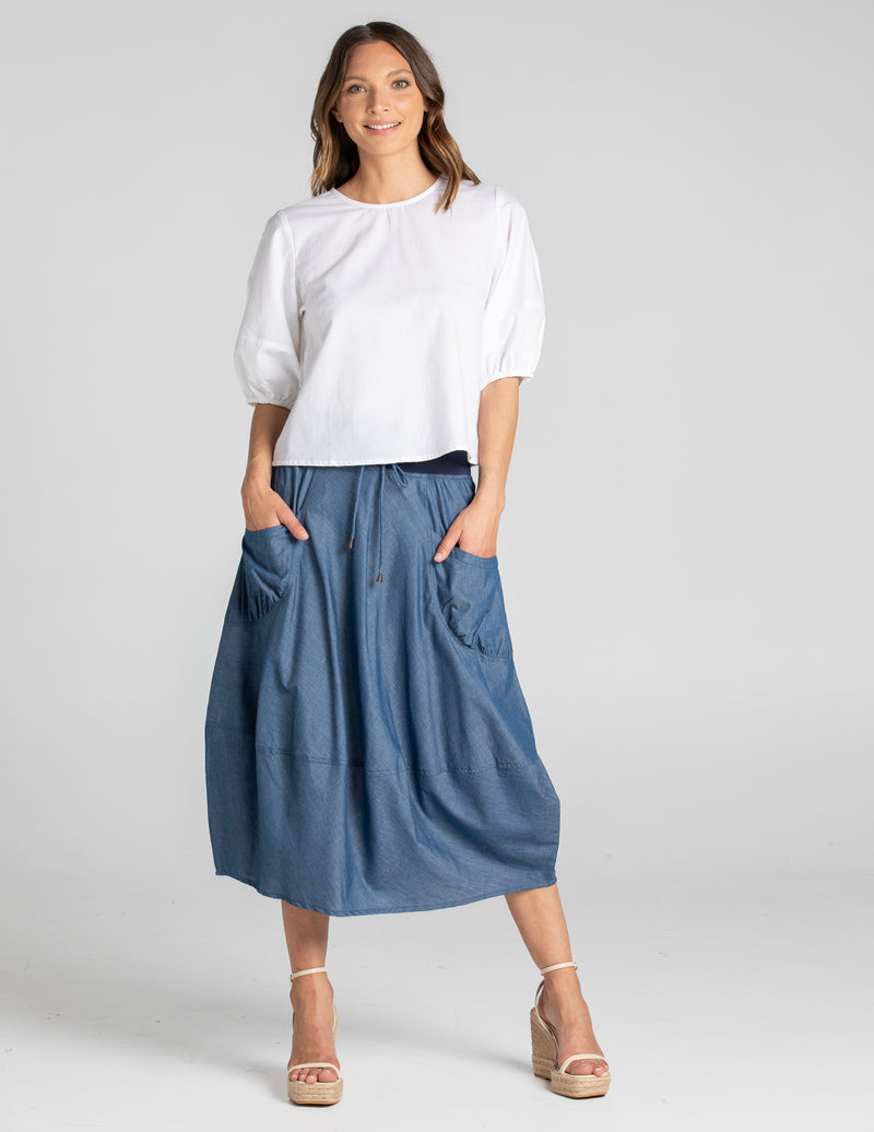 GURU SKIRT: CHAMBRAY