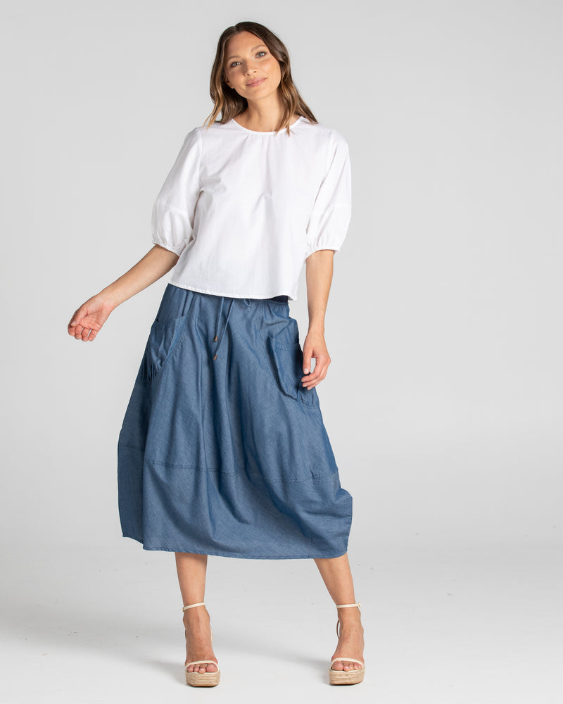 GURU SKIRT: CHAMBRAY