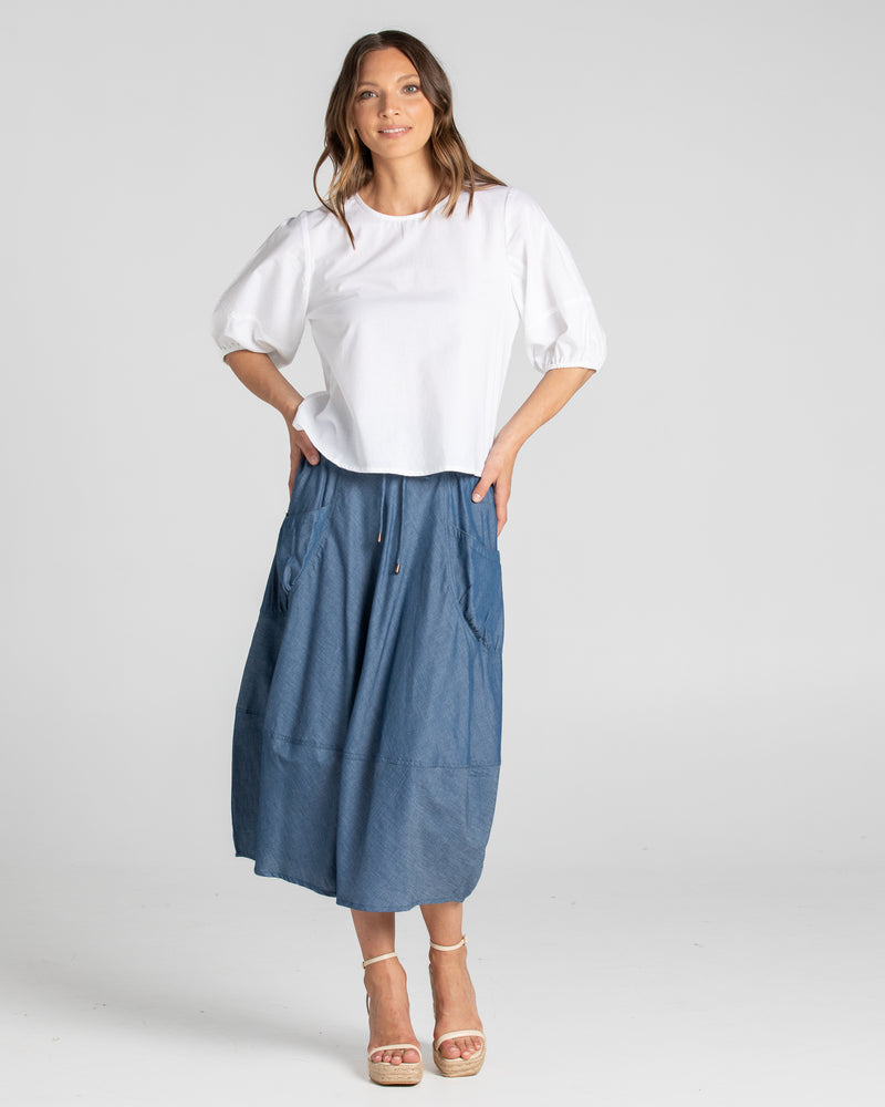 GURU SKIRT: CHAMBRAY