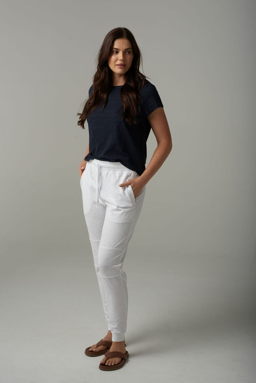 BASIC CREW TEE - PARISIAN NAVY