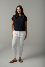 BASIC CREW TEE - PARISIAN NAVY