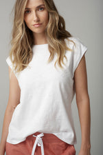 TONAL EMBROIDERED MUSCLE TEE