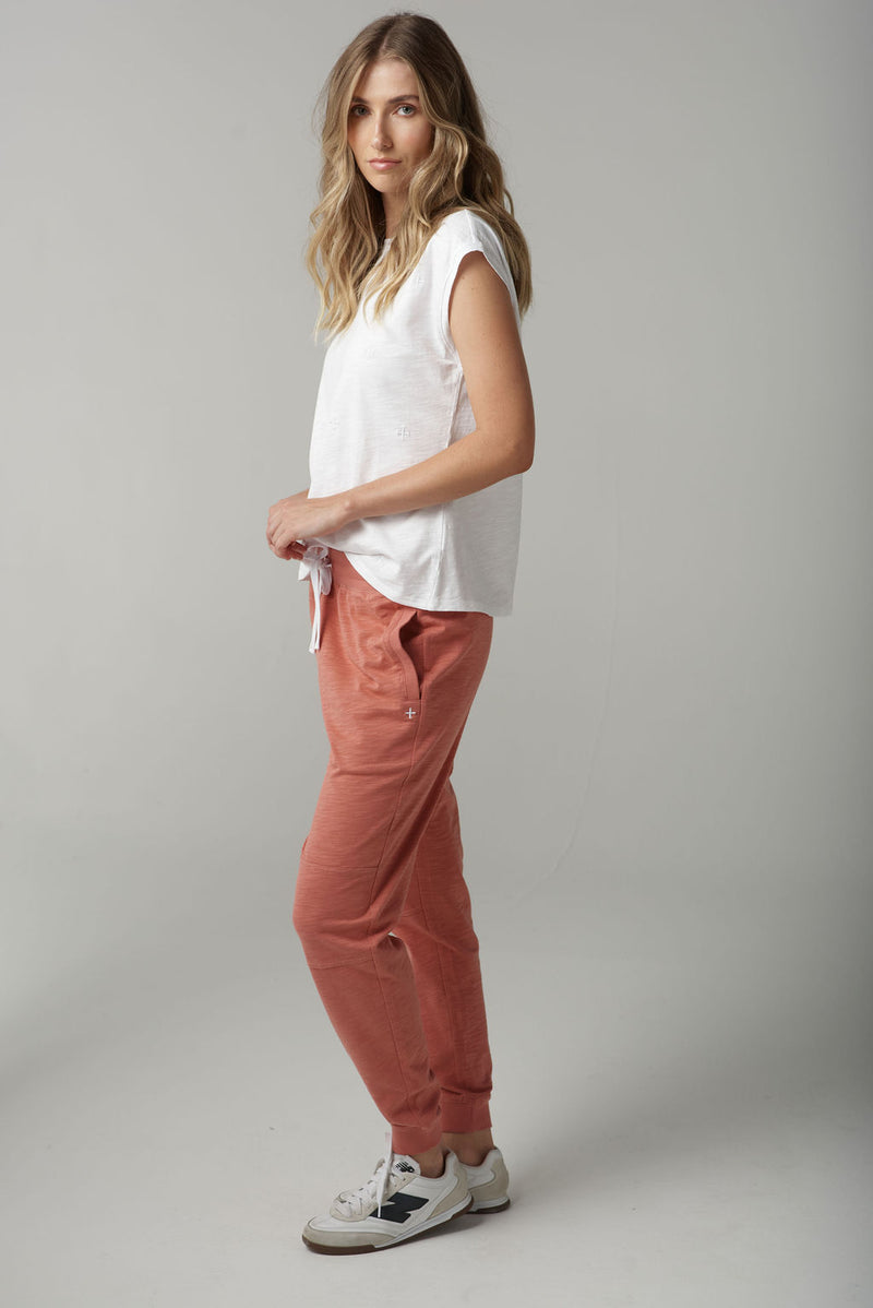 TONAL EMBROIDERED MUSCLE TEE