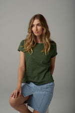 FRONT SPLIT TEE - FAIRWAY GREEN