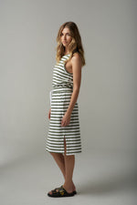 STRIPE SKIRT - WHITE/FAIRWAY GREEN