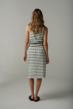STRIPE SKIRT - WHITE/FAIRWAY GREEN