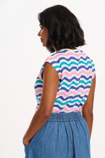 CHRISSY RELAXED TANK T-SHIRT - MULIT, SOFT BEACH WAVES