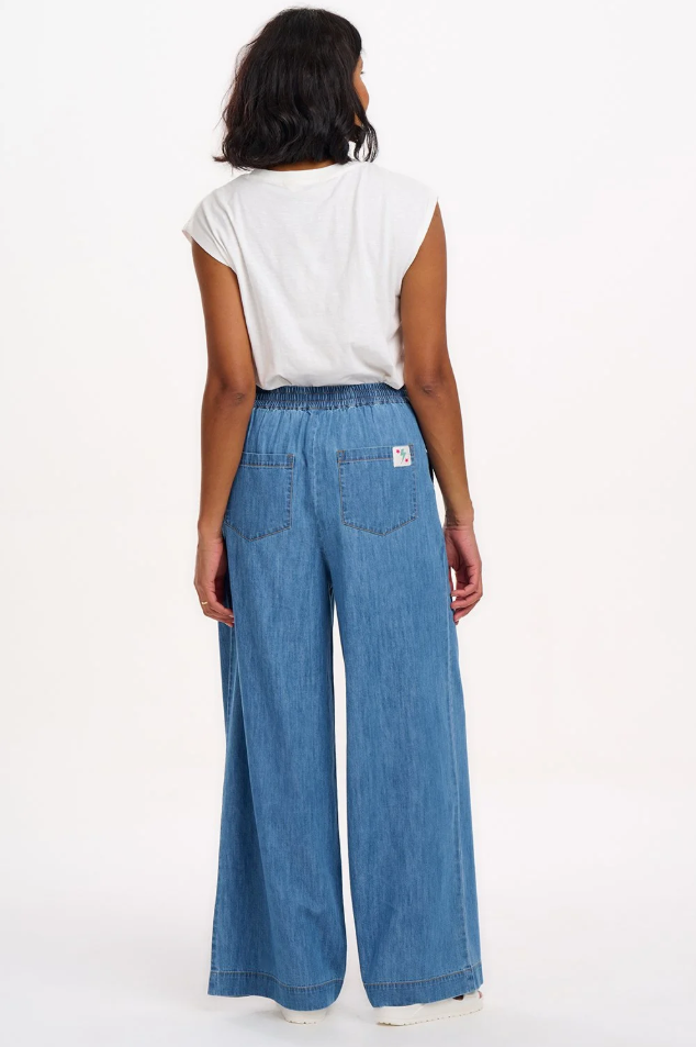 CHRISSY RELAXED TANK T-SHIRT - OFF-WHITE, SUNSET WAVES
