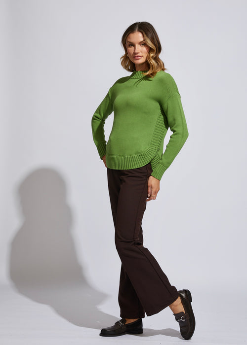 CHUNKY COTTON JUMPER - PICKLE