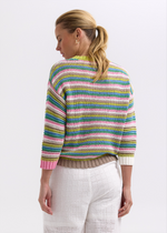 CHUNKY STRIPE JUMPER - CHARTREUSE