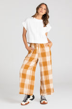 CLOVE PANT IN GINGER CHECK