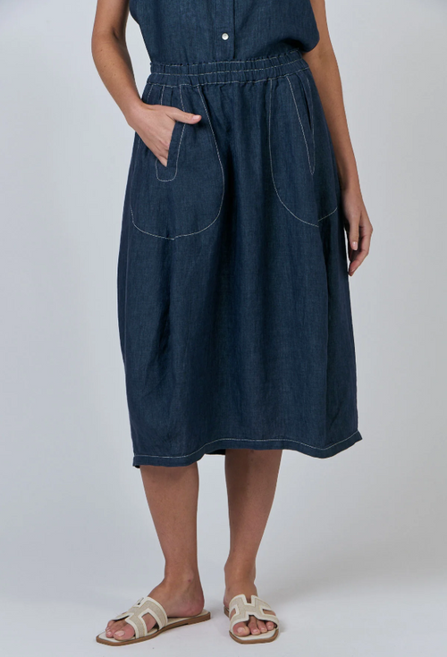 CURVE POCKET SKIRT - POSEIDON