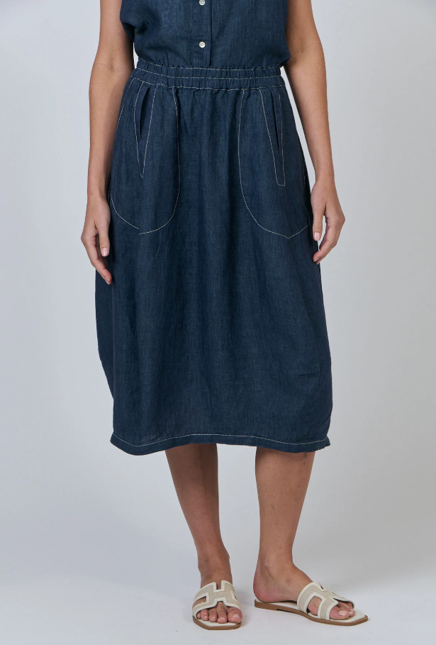 CURVE POCKET SKIRT - POSEIDON