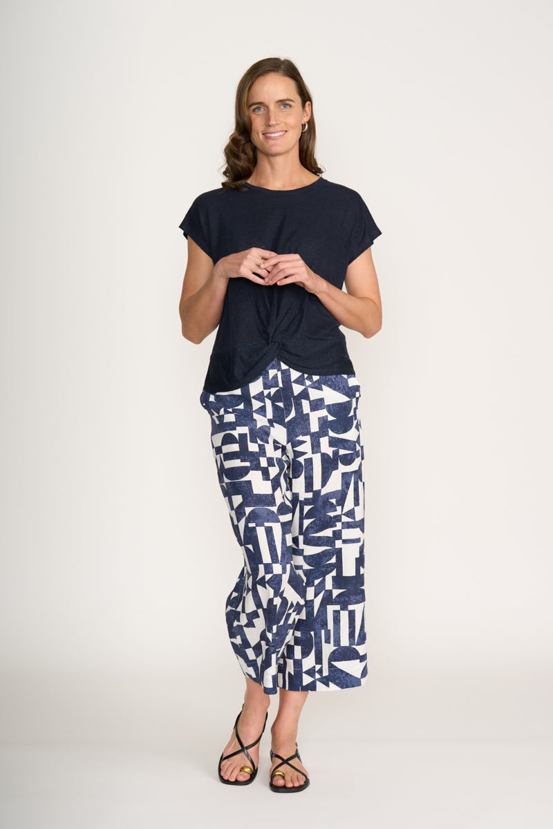 DO THE TWIST TOP - TRUE NAVY