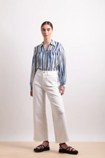 DRAW THE LINE SHIRT -  AZURE STRIPE