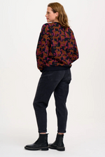 EADIE RELAXED SWEATSHIRT - BLACK, LEOPARD SPOTS