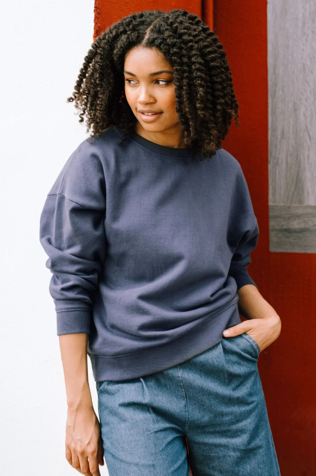 EADIE RELAXED SWEATSHIRT - CHARCOAL, TIGER & STARS
