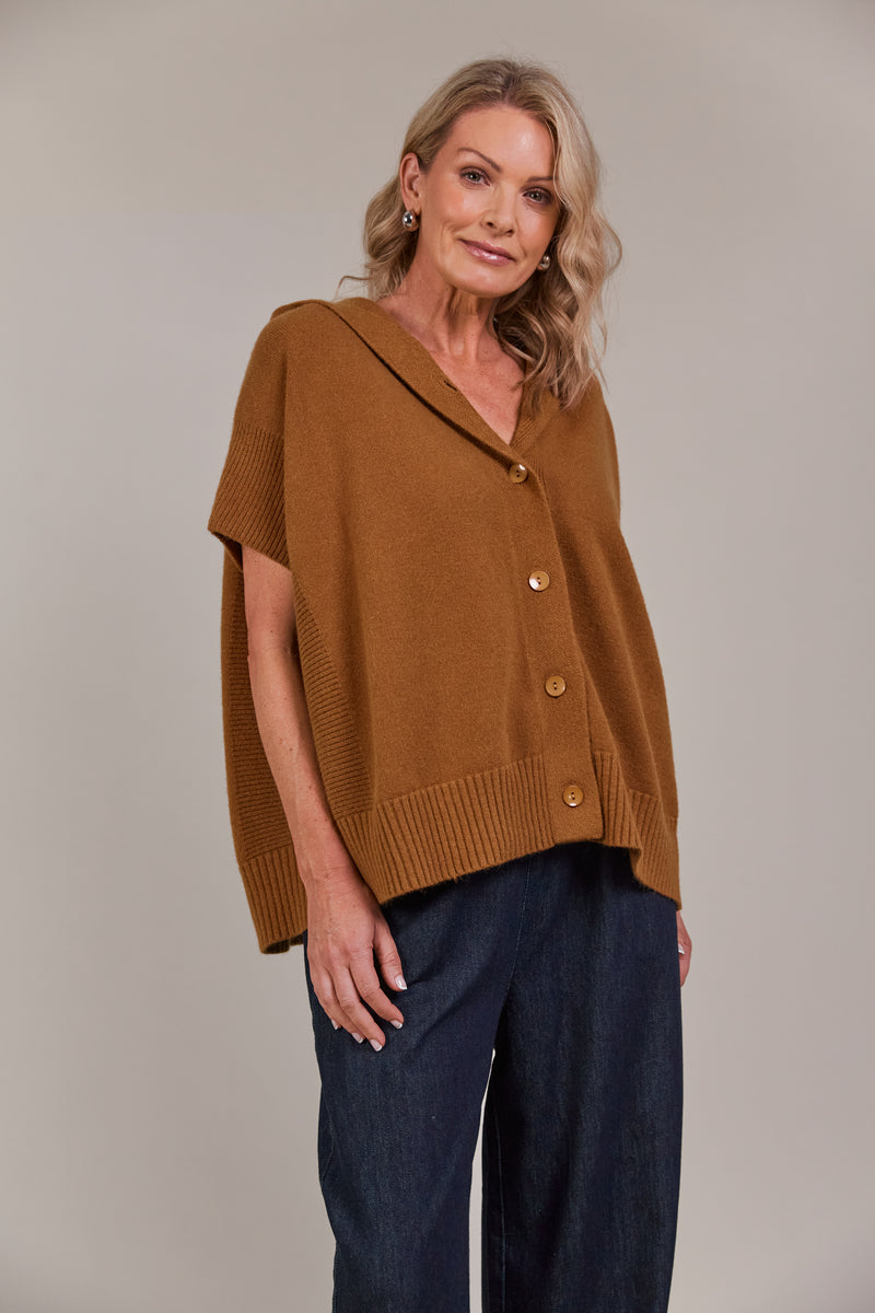 ESTEL HOOD KNIT - HAZEL