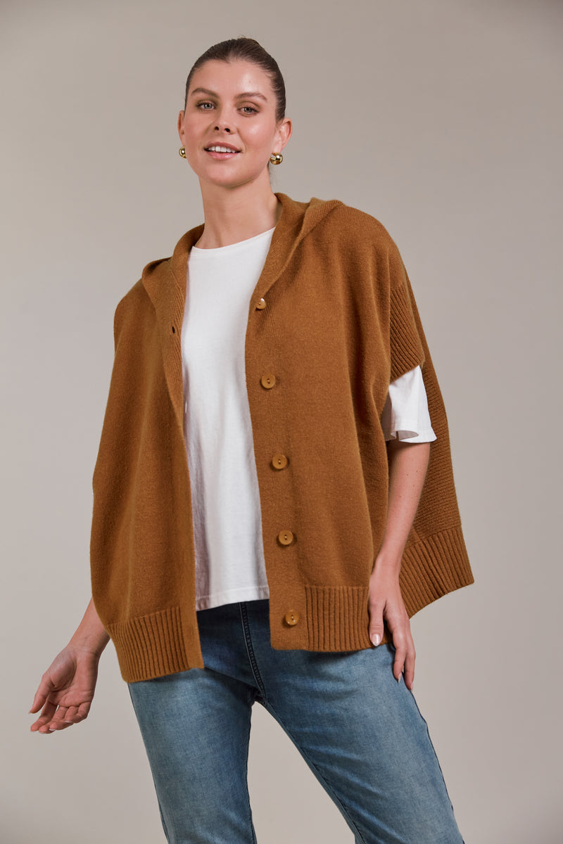 ESTEL HOOD KNIT - HAZEL