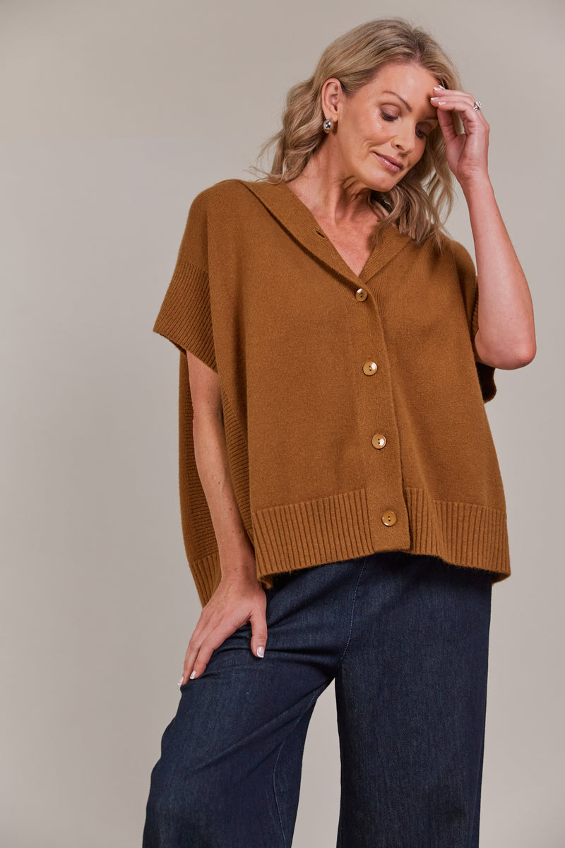 ESTEL HOOD KNIT - HAZEL